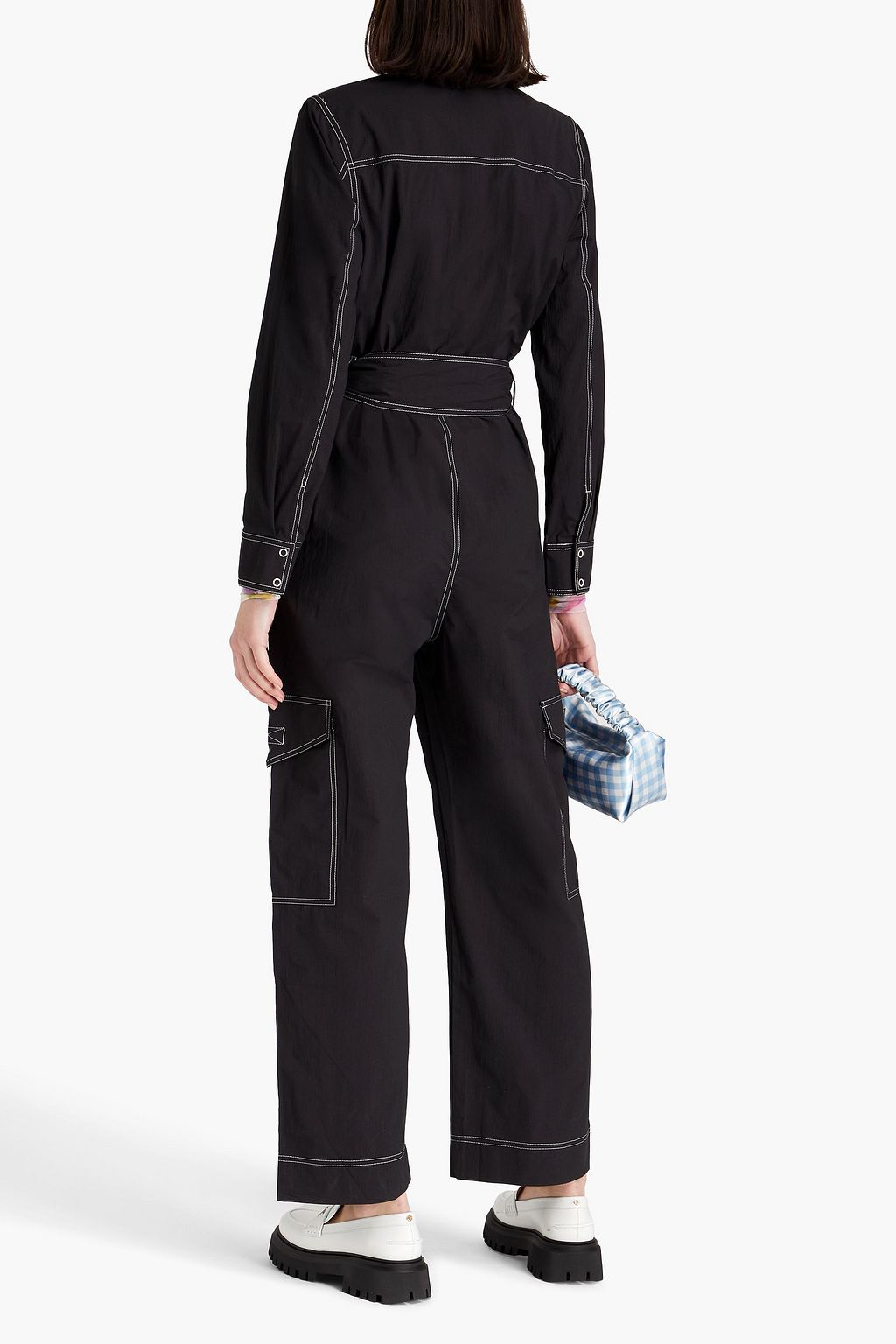 GANNI Cotton-blend crepe jumpsuit