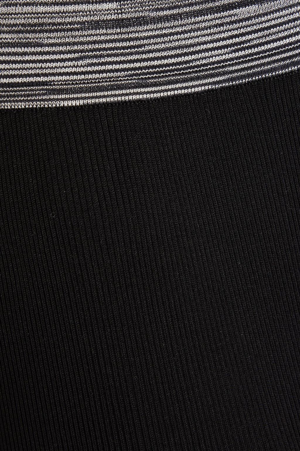 MISSONI 리브 실크 혼방 플레어 팬츠