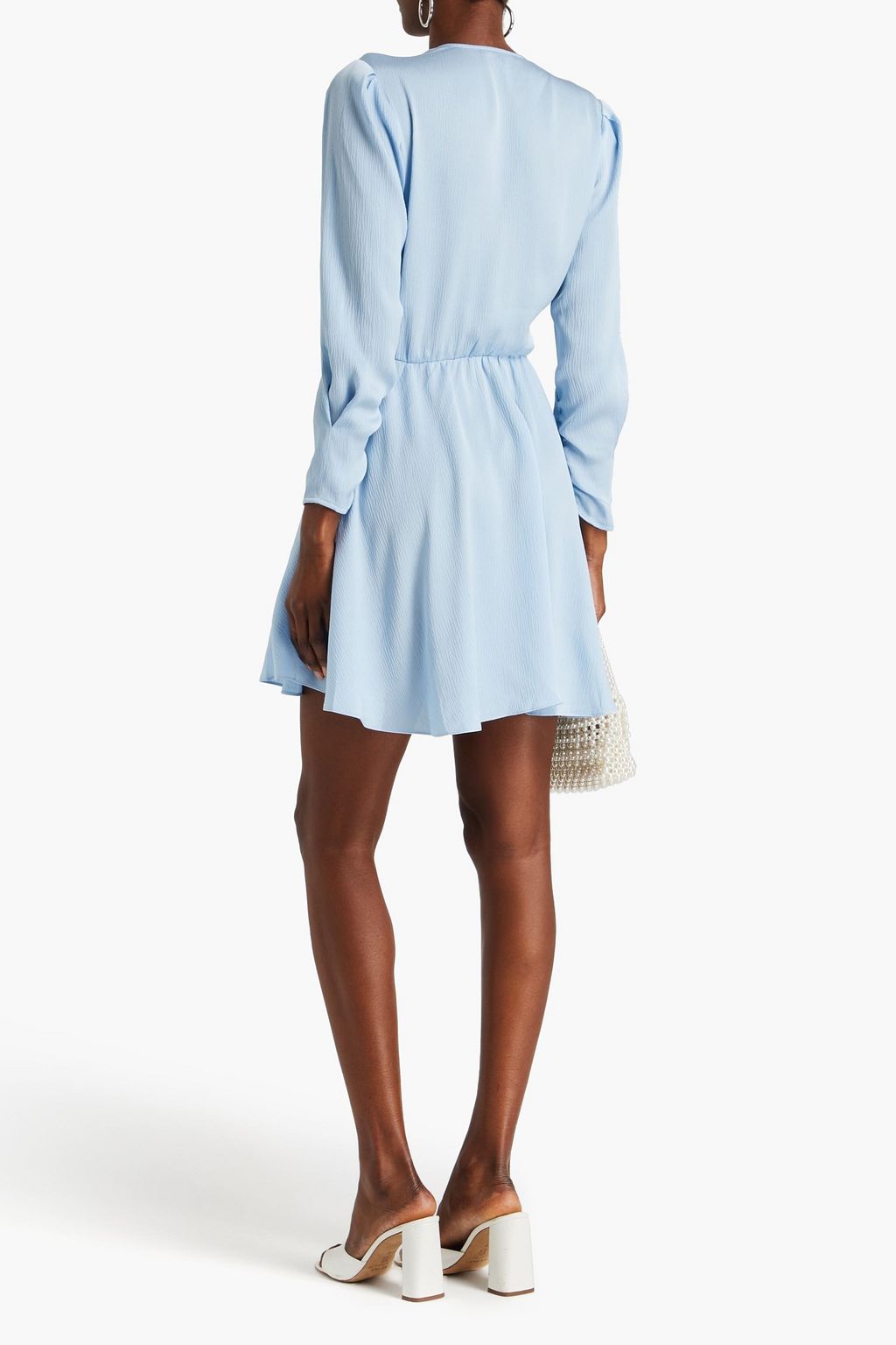 MAJE Hammered-crepe mini dress