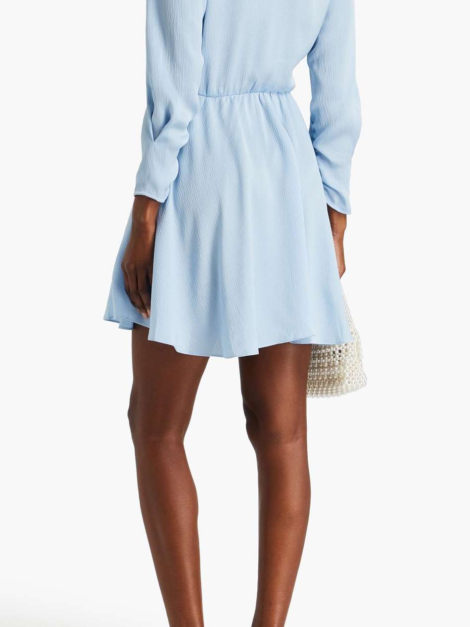 hammered-crepe mini dress