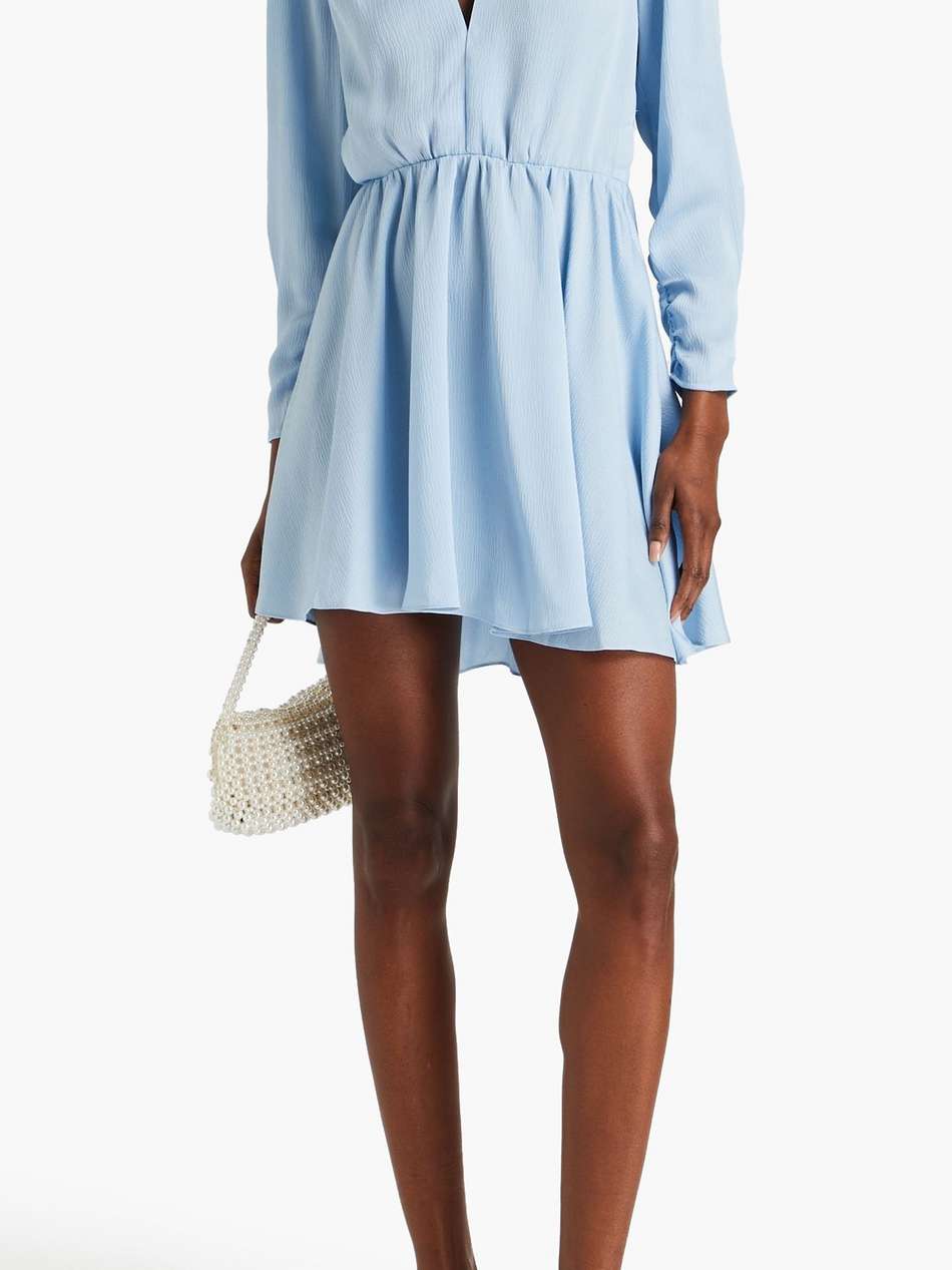 hammered-crepe mini dress