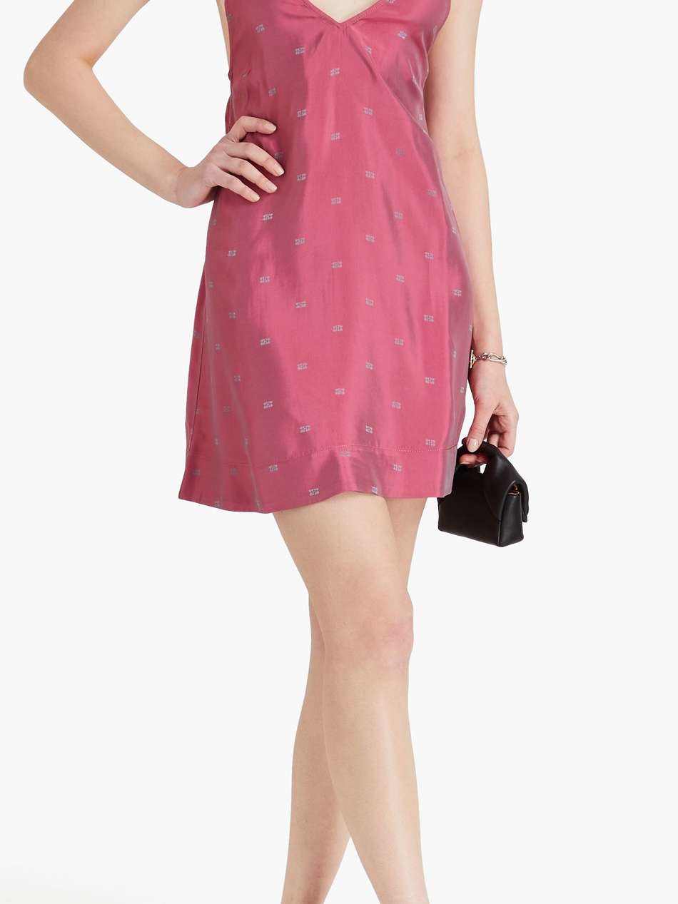 jacquard mini slip dress