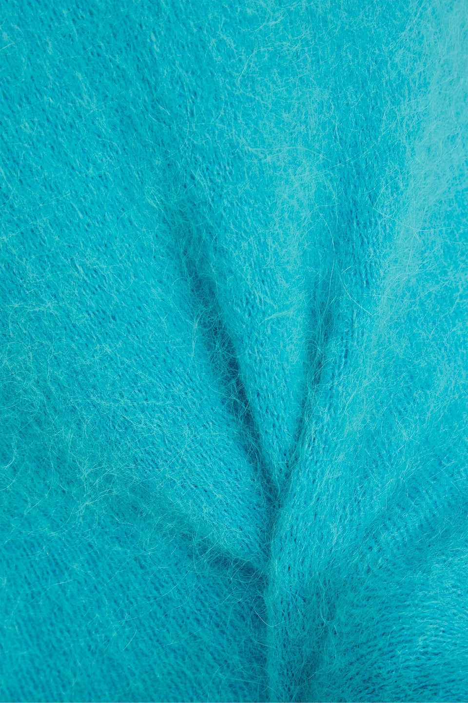 Ganni Alpaca And Wool-blend Minidress In Blue