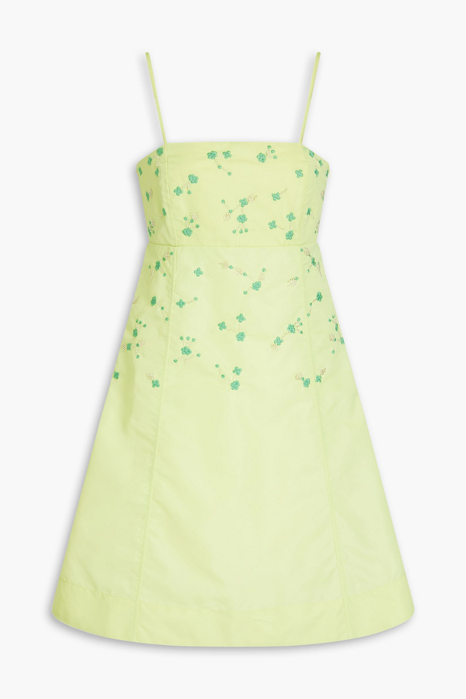 Ganni Ssense Exclusive Green Minidress In Light Green