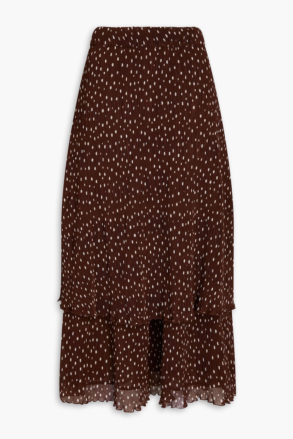 GANNI PLEATED MIDI SKIRT