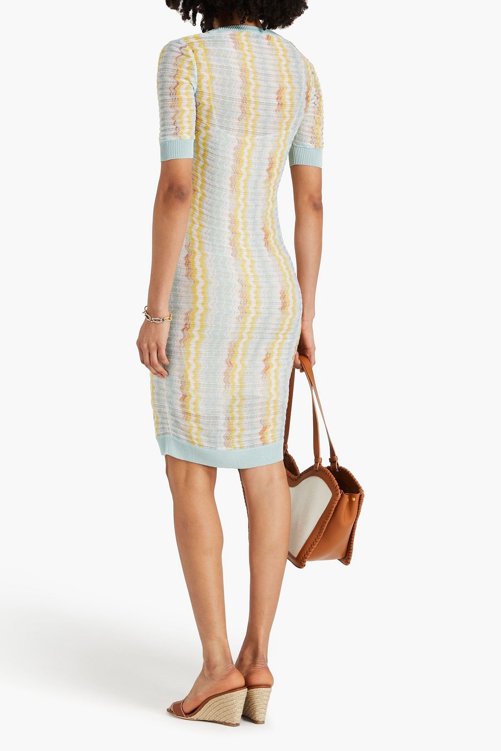 MISSONI 스트라이프 크로셰 니트 드레스
