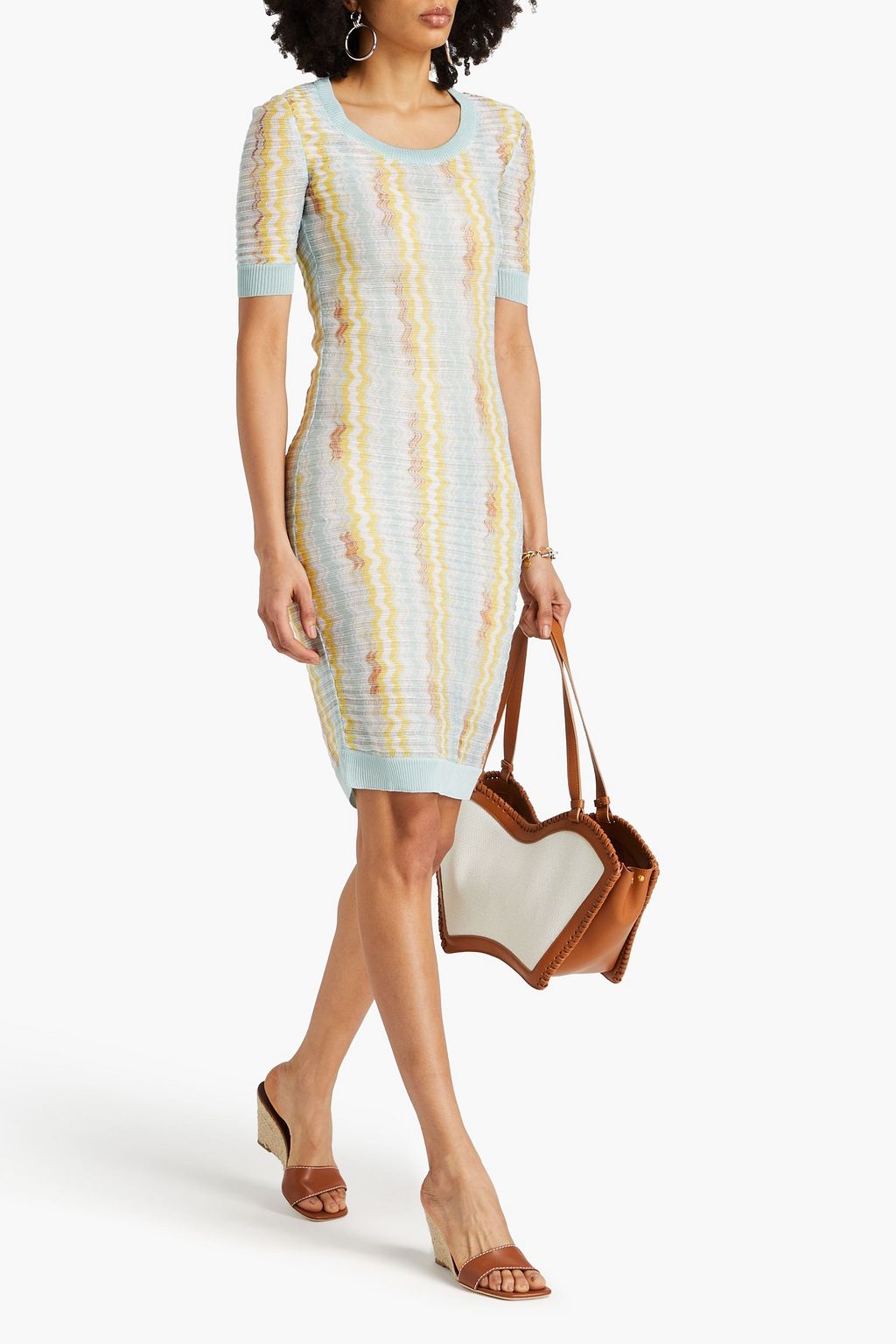 MISSONI 스트라이프 크로셰 니트 드레스