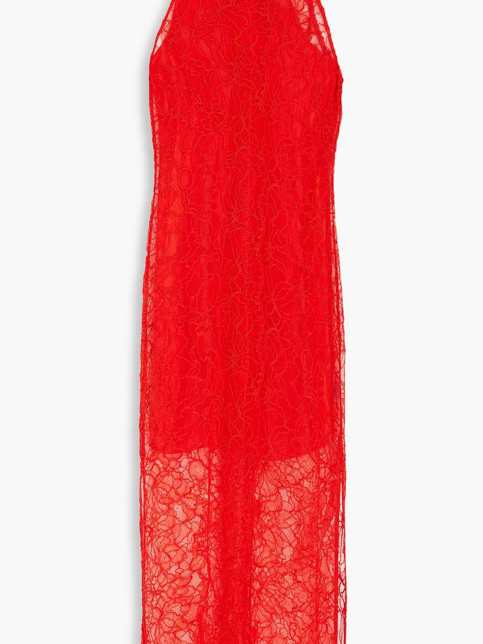 corded lace midi dress