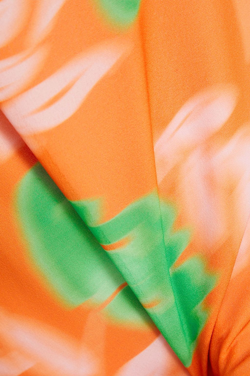 GANNI 프린트 크레퐁 미디 드레스