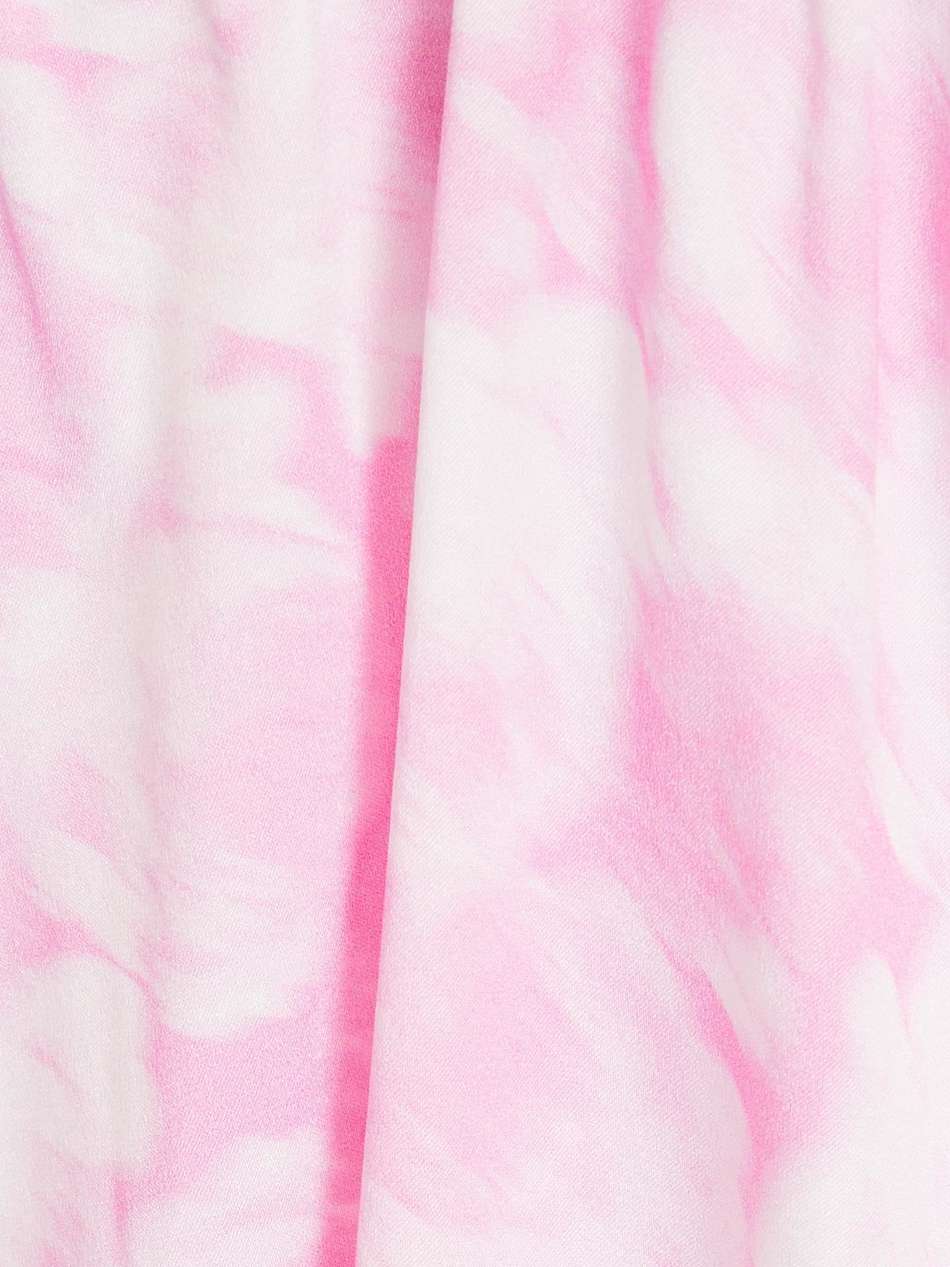 tie-detailed printed silk-blend satin midi dress