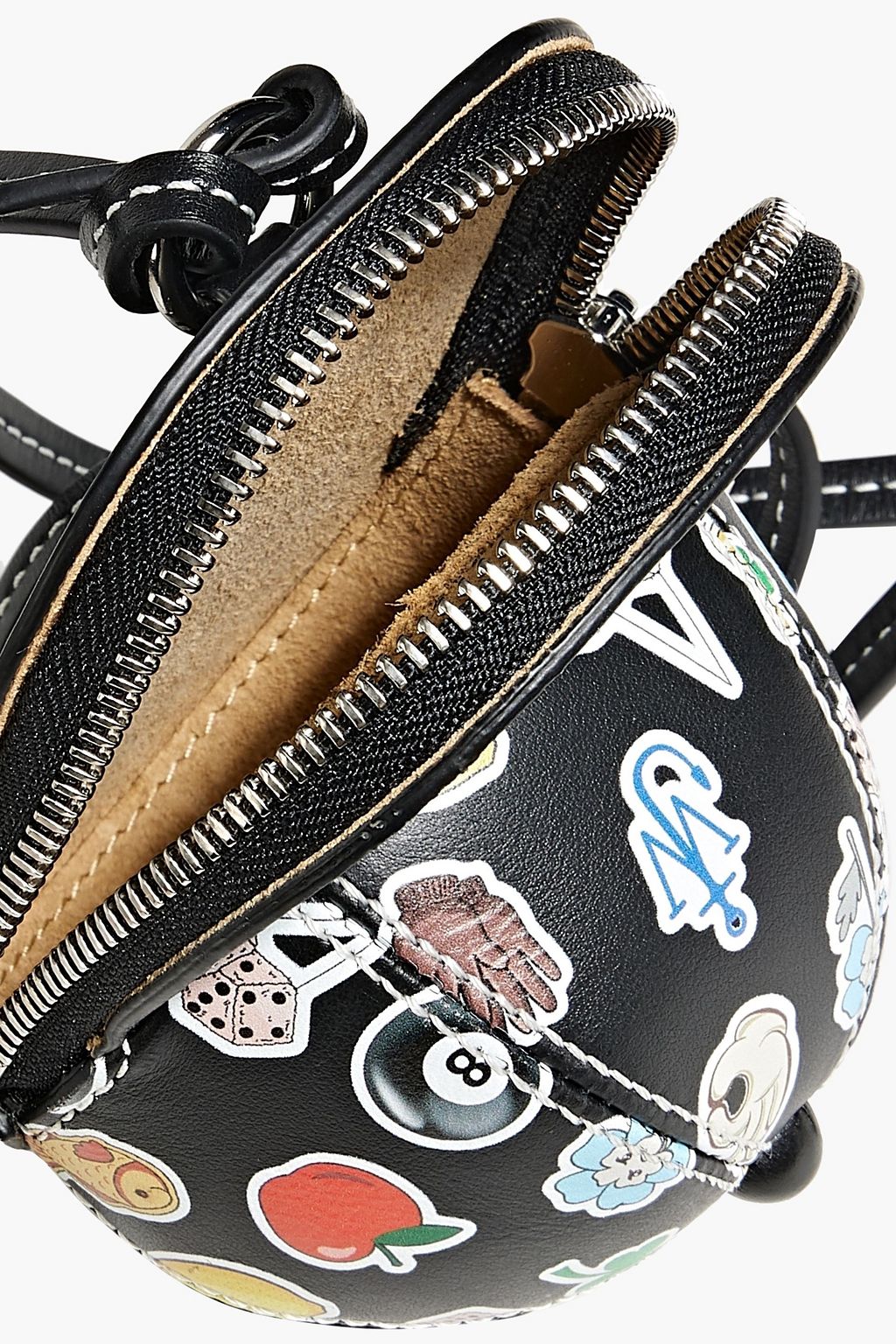 JW ANDERSON Cap nano printed leather shoulder bag