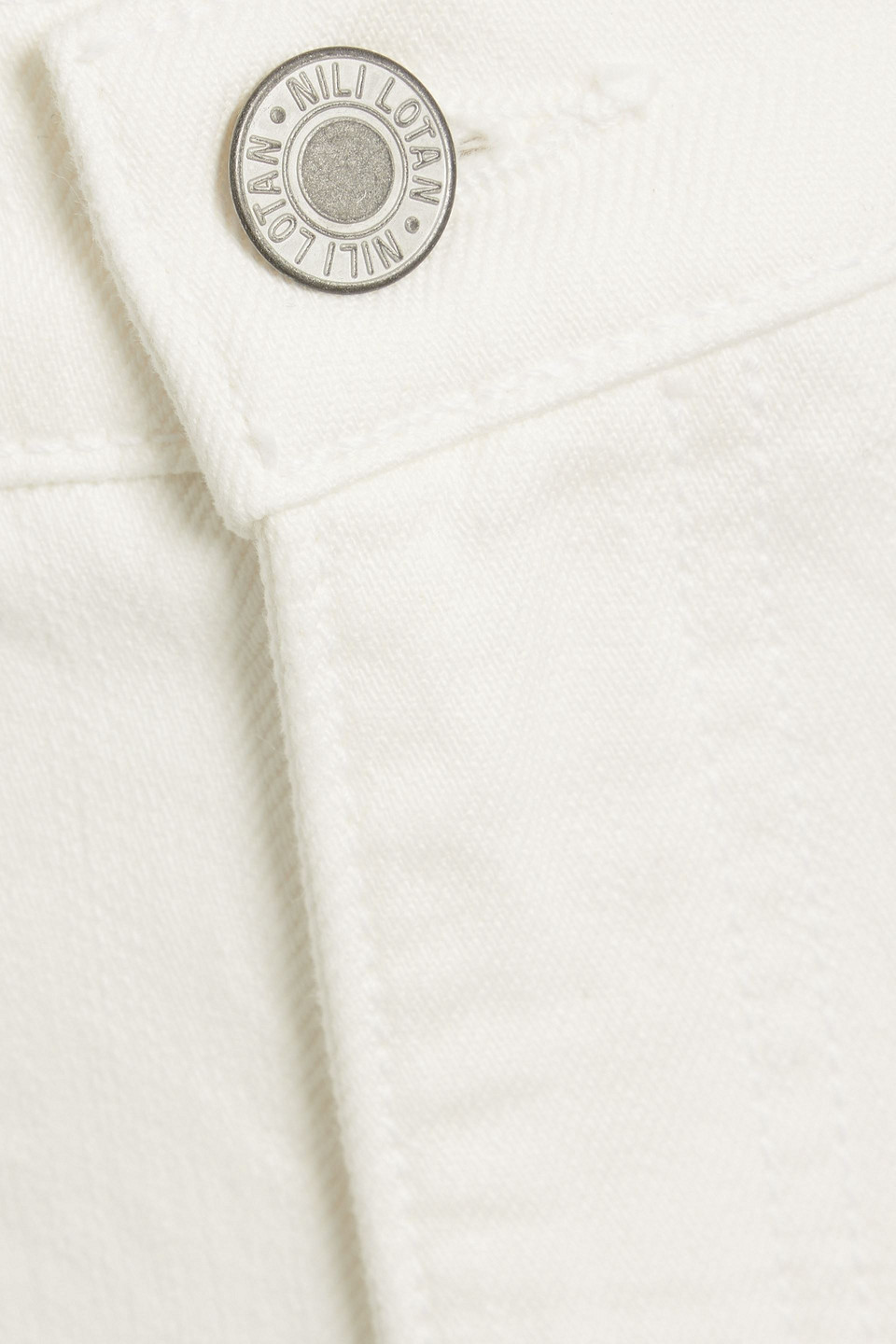 Nili Lotan High-rise Bootcut Jeans In Ivory