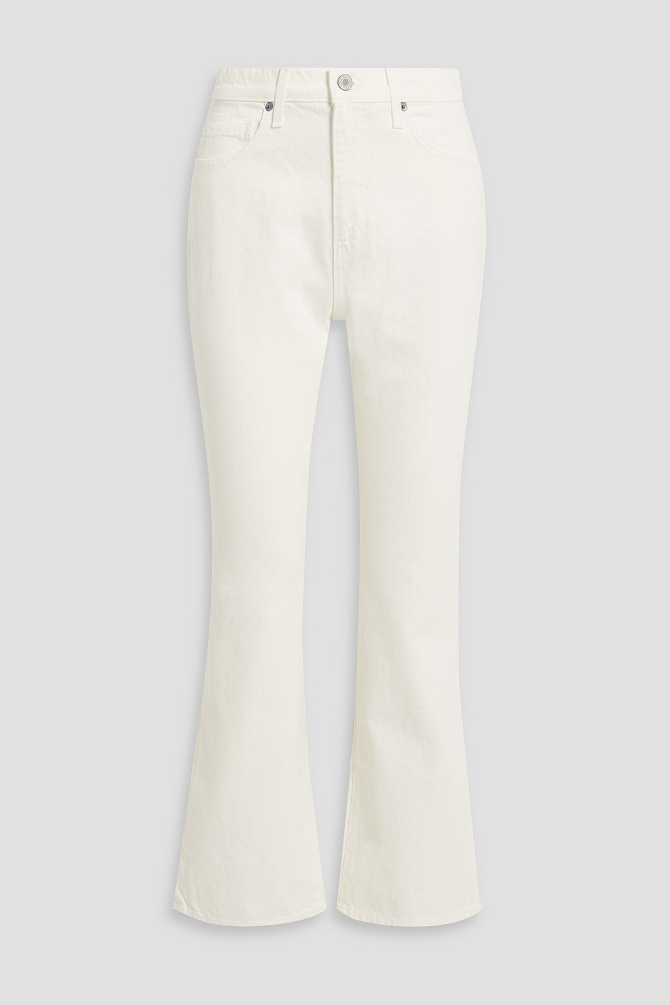 Nili Lotan High-rise Bootcut Jeans In Ivory