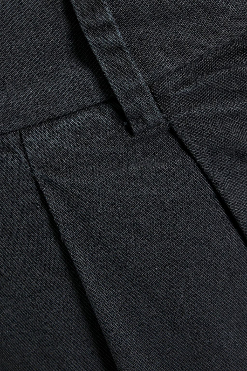 NILI LOTAN Dillon stretch-cotton twill wide-leg pants