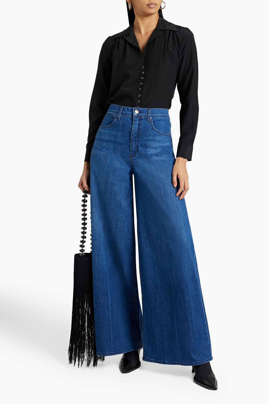NILI LOTAN Silk crepe de chine shirt