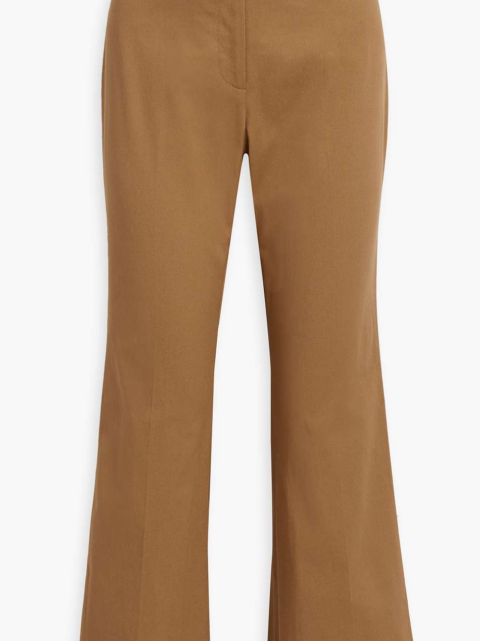 corette cotton-blend twill straight-leg pants