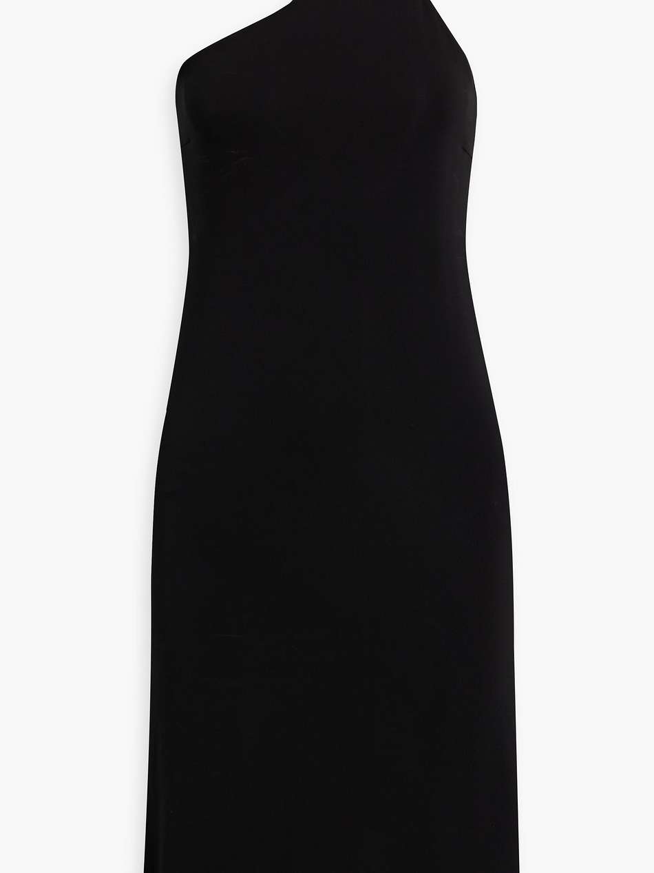 one-shoulder stretch-jersey dress