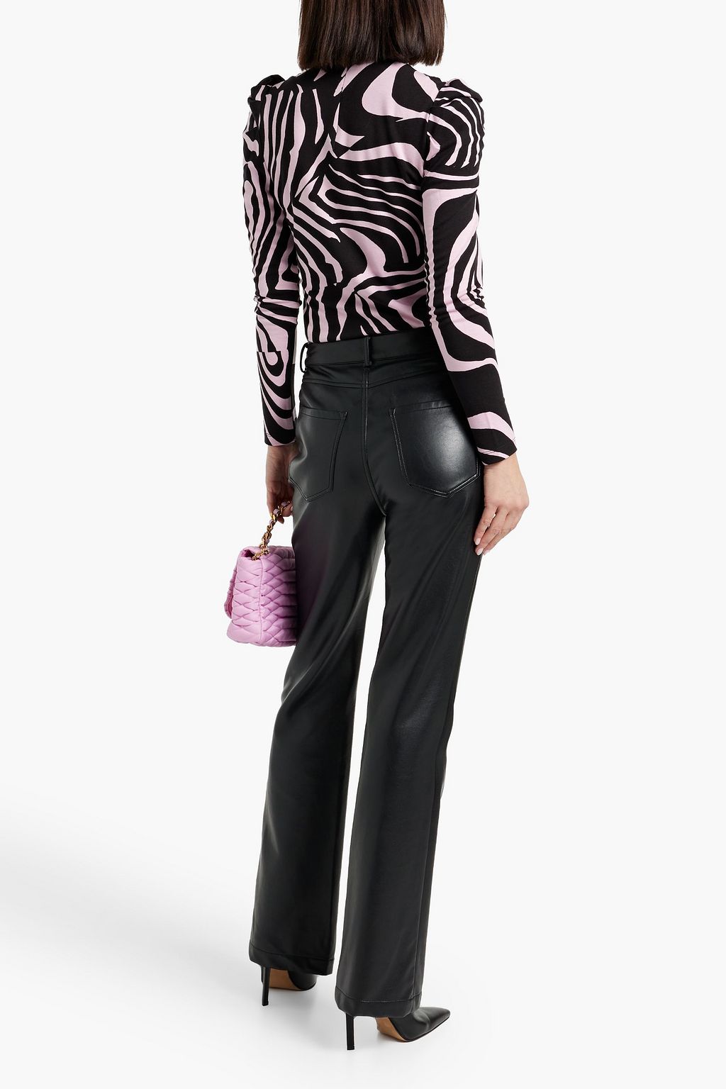 DIANE VON FURSTENBERG Dohan floral-print lyocell and wool-blend turtleneck top