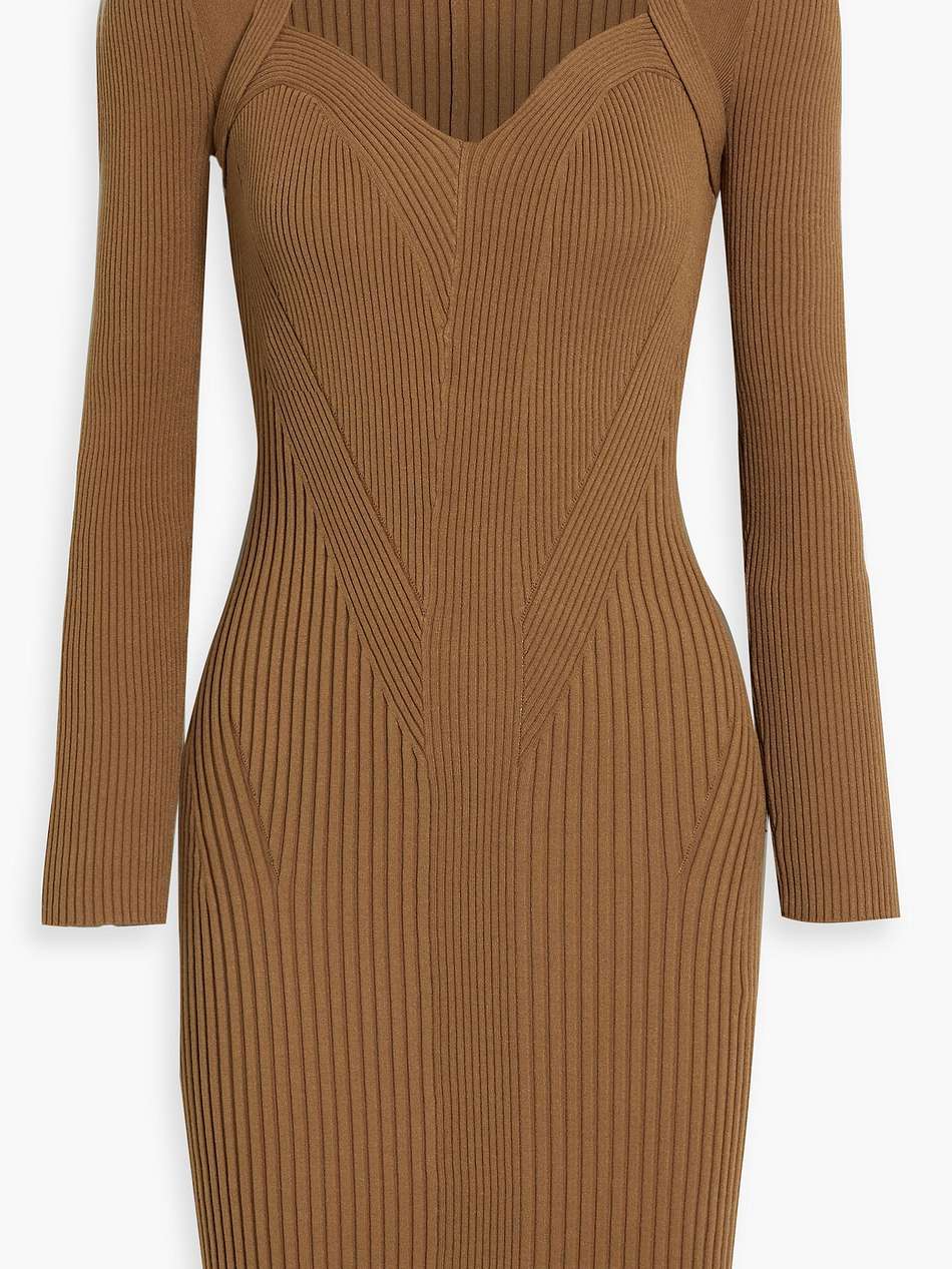 chloe ribbed-knit mini dress