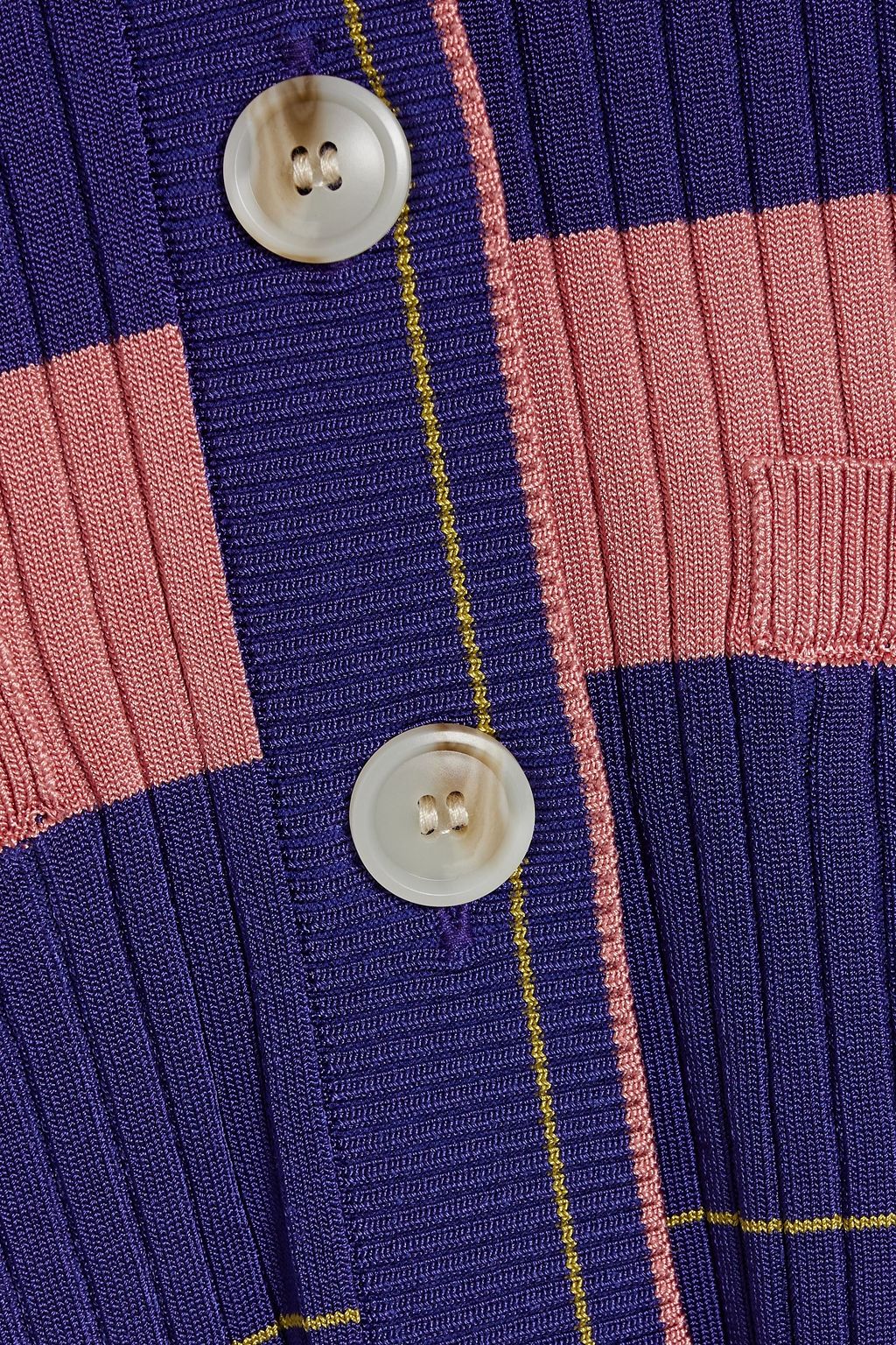 DIANE VON FURSTENBERG Tereza striped ribbed-knit cardigan