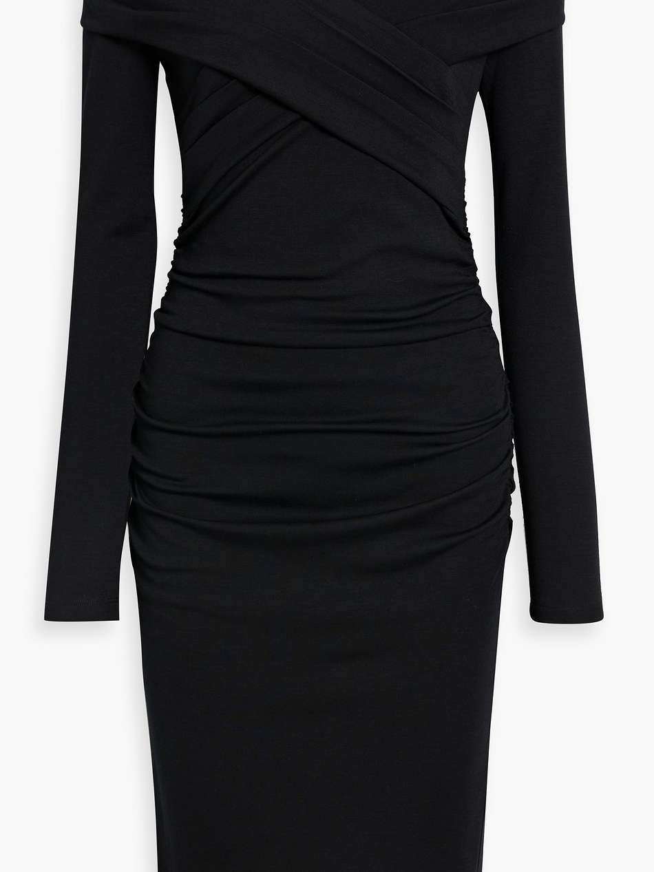 minx off-the-shoulder wool-blend jersey dress