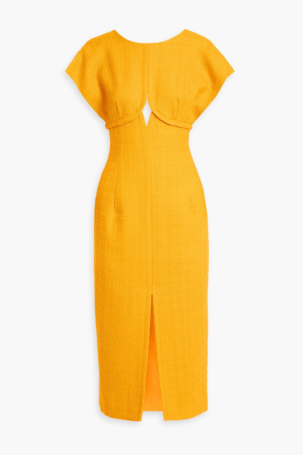 Cutout wool-blend minidress