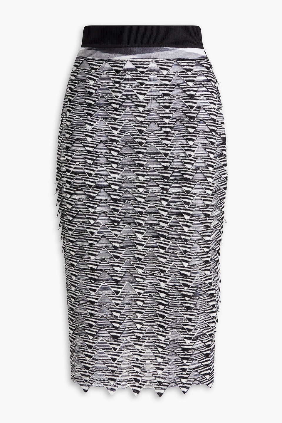 Missoni - Marled crochet-knit skirt - Black - IT 38