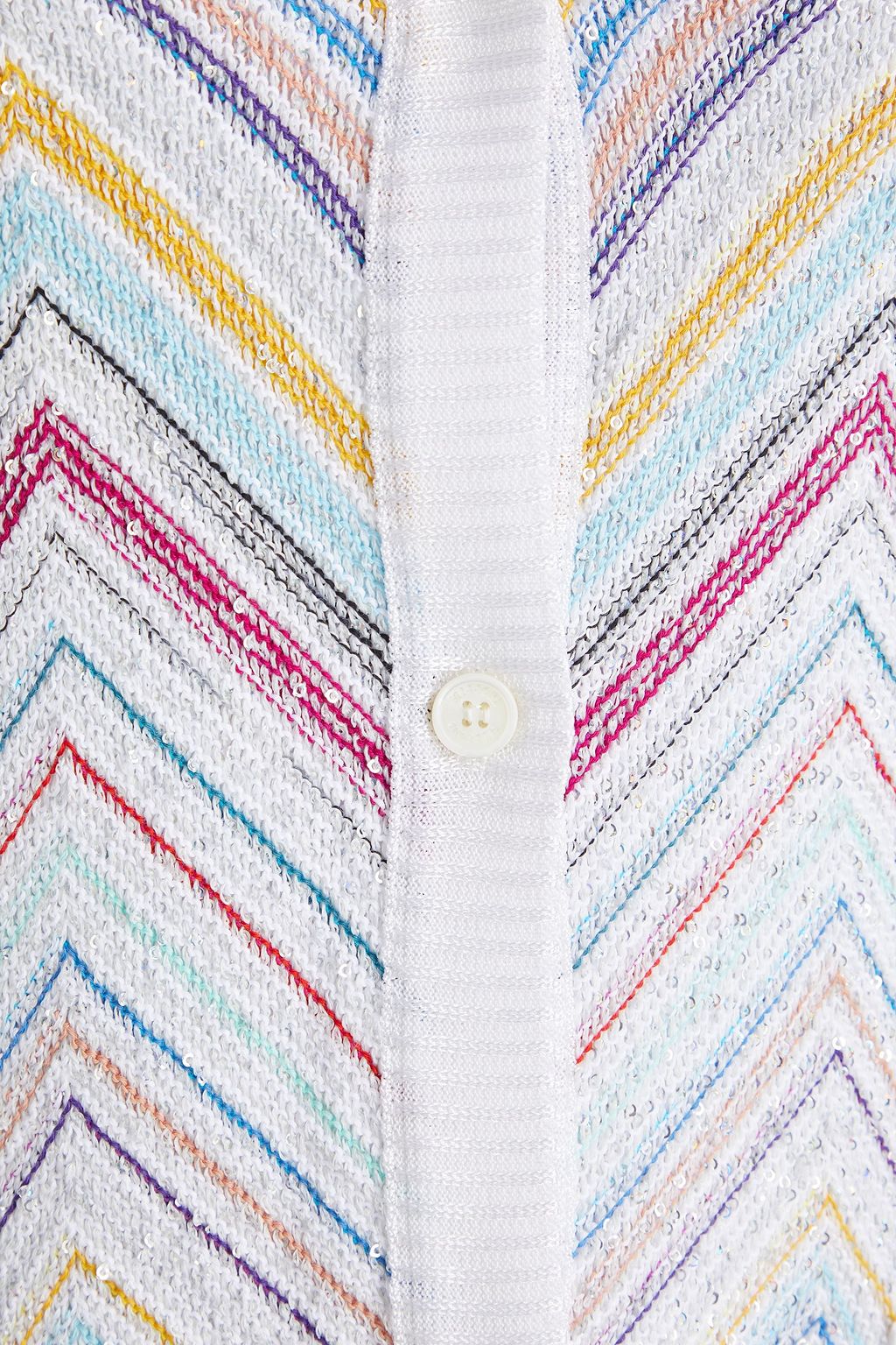 MISSONI كارديغان مصنوع من نسيج بحبكة كروشيه ومزين بأقراص برّاقة