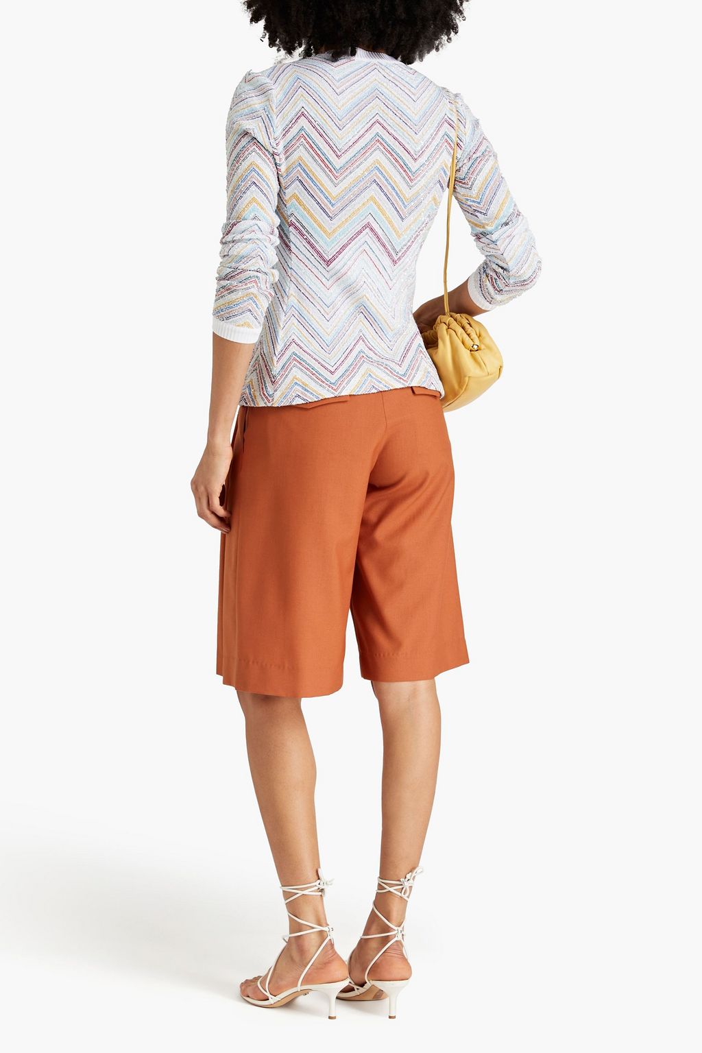 MISSONI كارديغان مصنوع من نسيج بحبكة كروشيه ومزين بأقراص برّاقة
