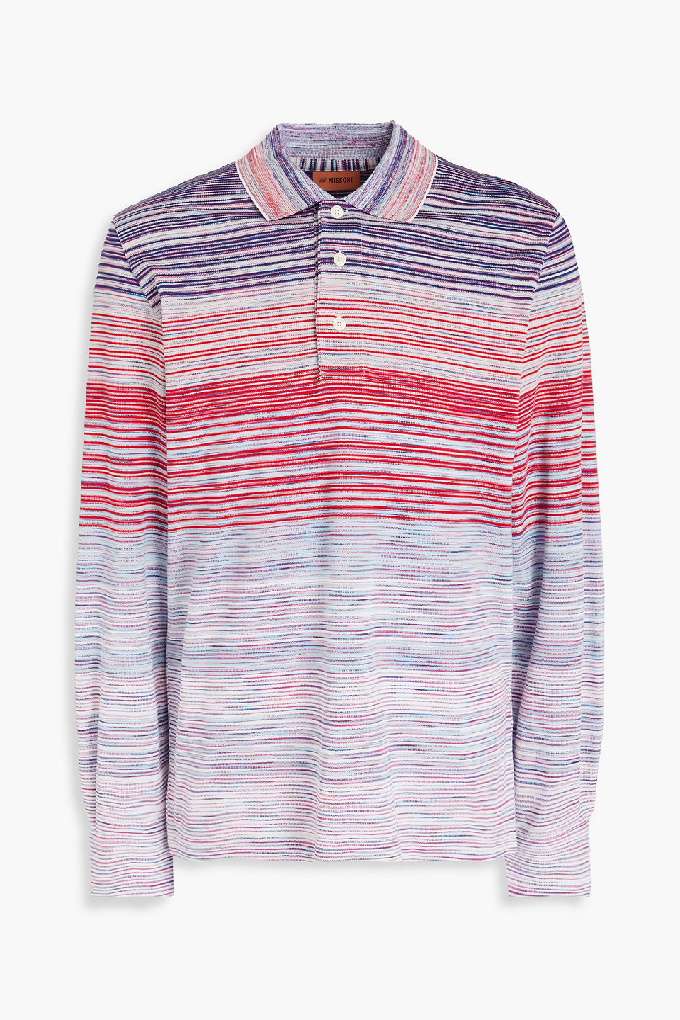 Missoni Space-dyed Cotton Polo Shirt In Red