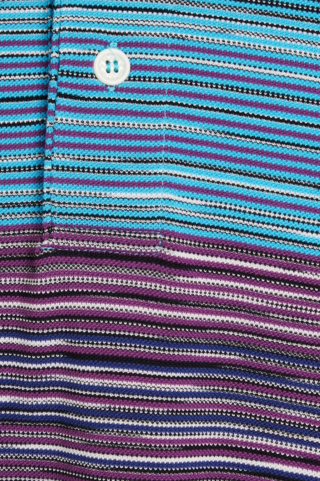 MISSONI قميص بولو مصنوع من القطن بألوان متداخلة