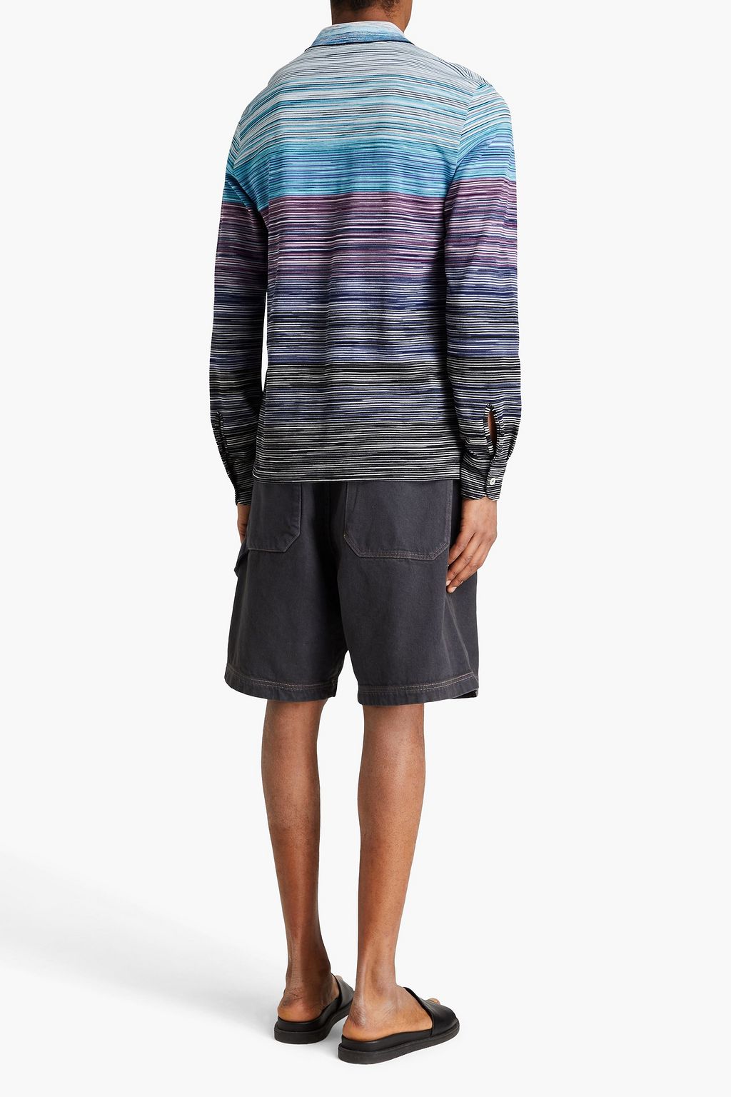 MISSONI قميص بولو مصنوع من القطن بألوان متداخلة