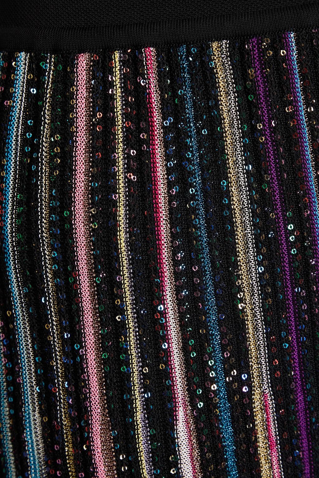 MISSONI Metallic sequined crochet-knit wide-leg pants