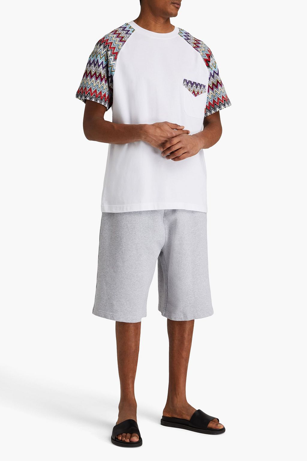MISSONI Crochet-trimmed cotton-jersey T-shirt