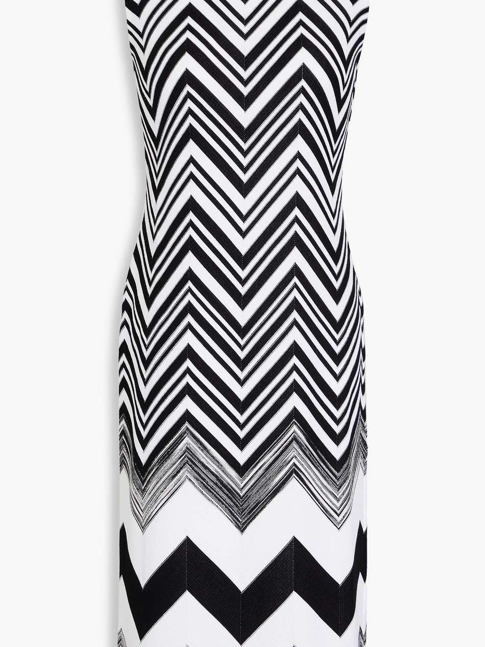 striped cotton-blend dress