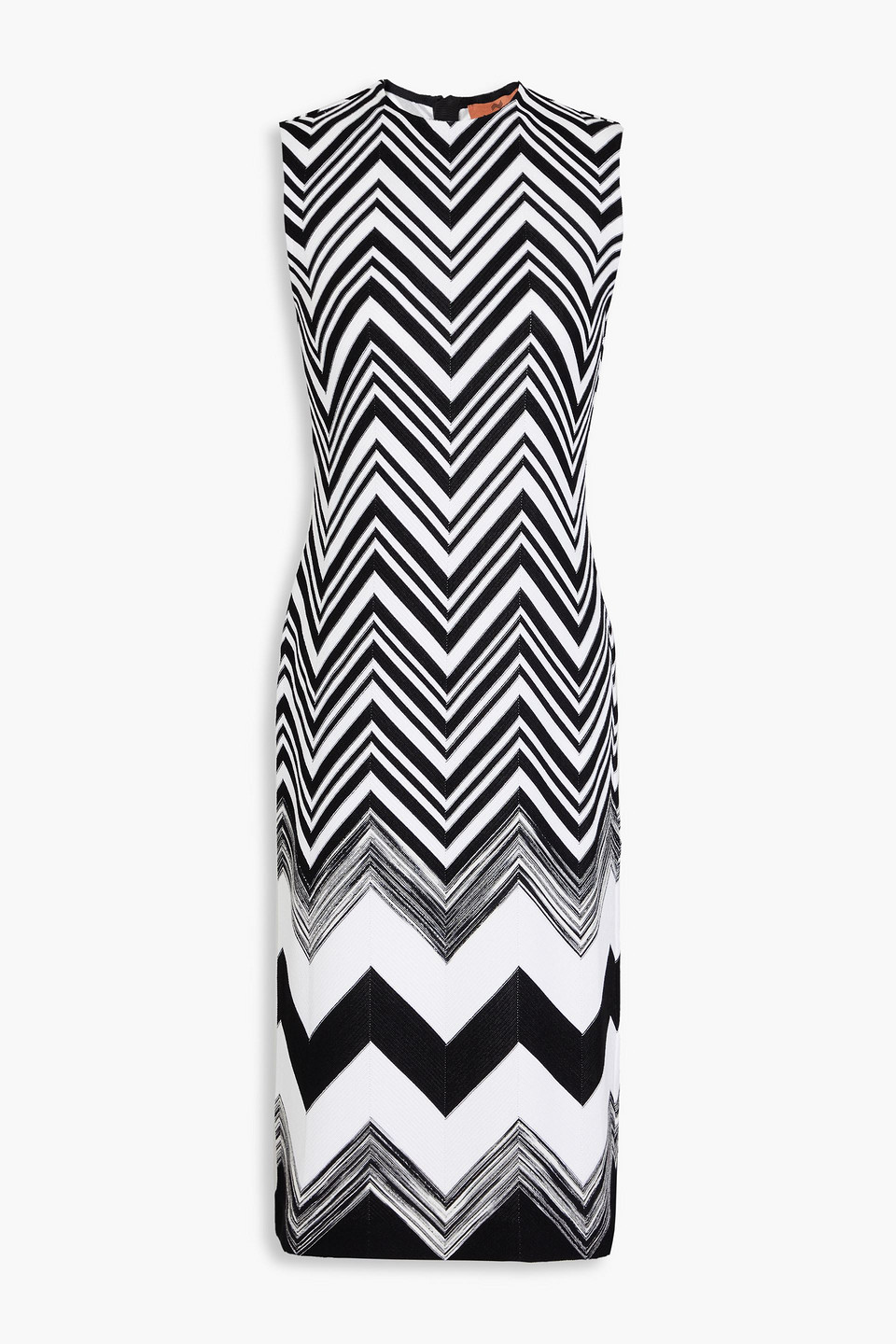 Missoni Herringbone Crochet-knit Dress In Black