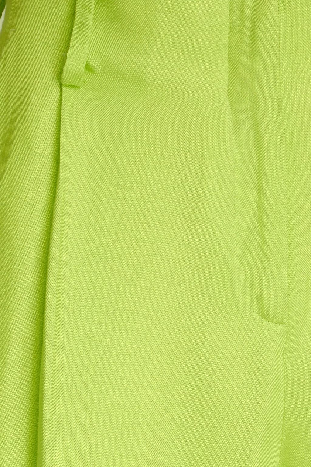 SANDRO Pleated twill wide-leg pants