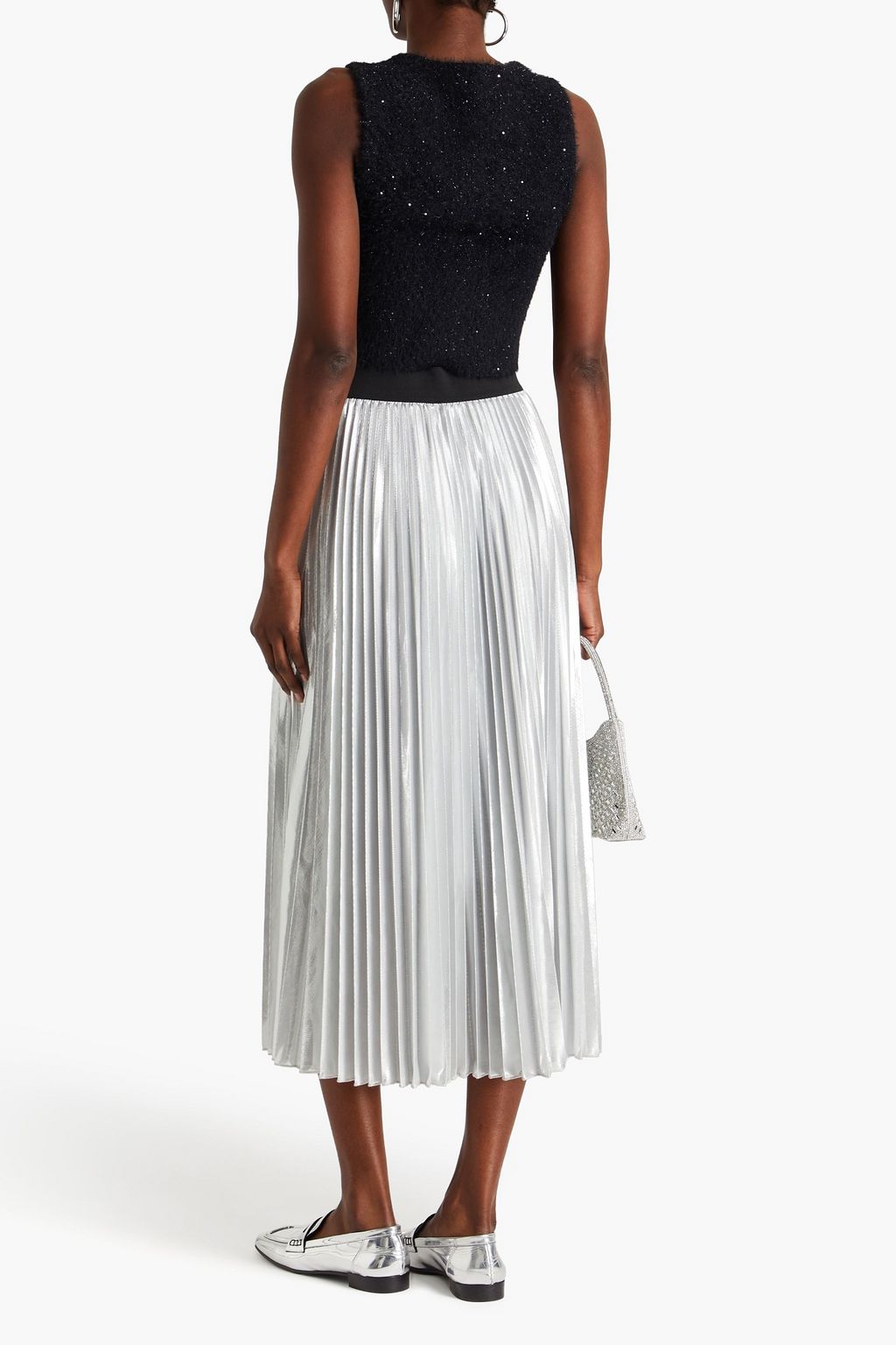 SANDRO Sequin-embellished knitted vest