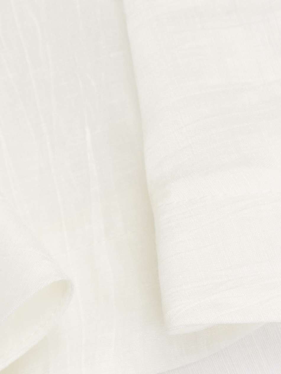ruffled belted linen-blend gauze mini dress