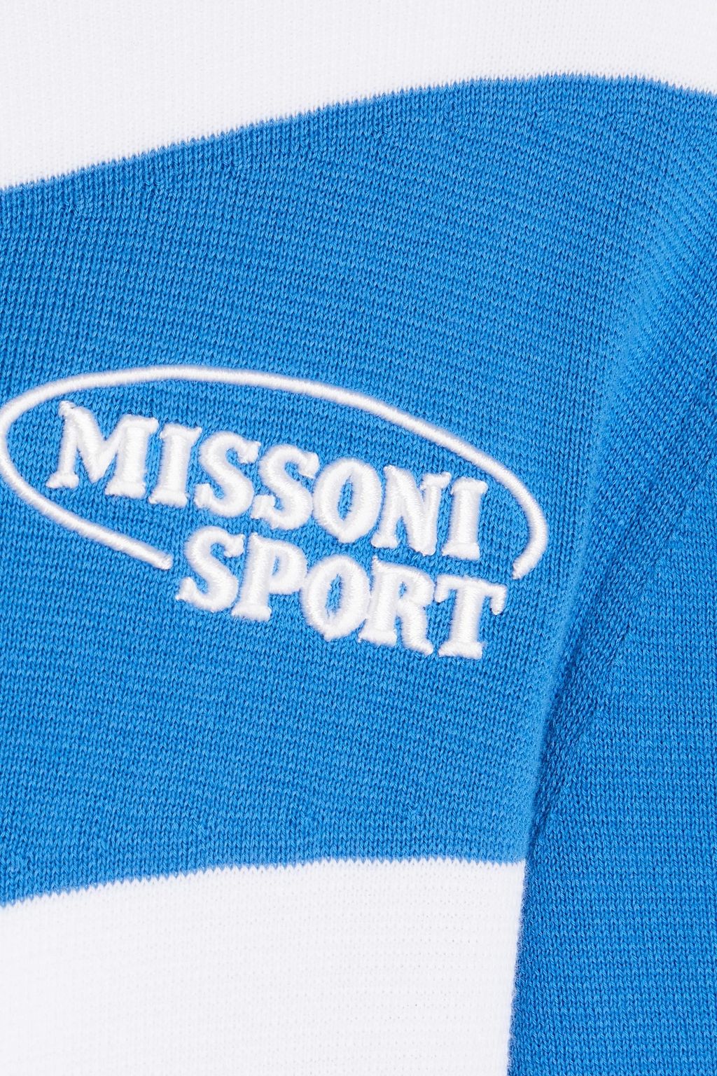 MISSONI Embroidered cotton zip-up track jacket