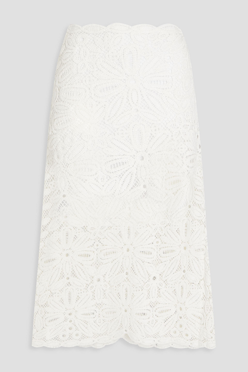 Maje - Crocheted cotton skirt - White - FR 40