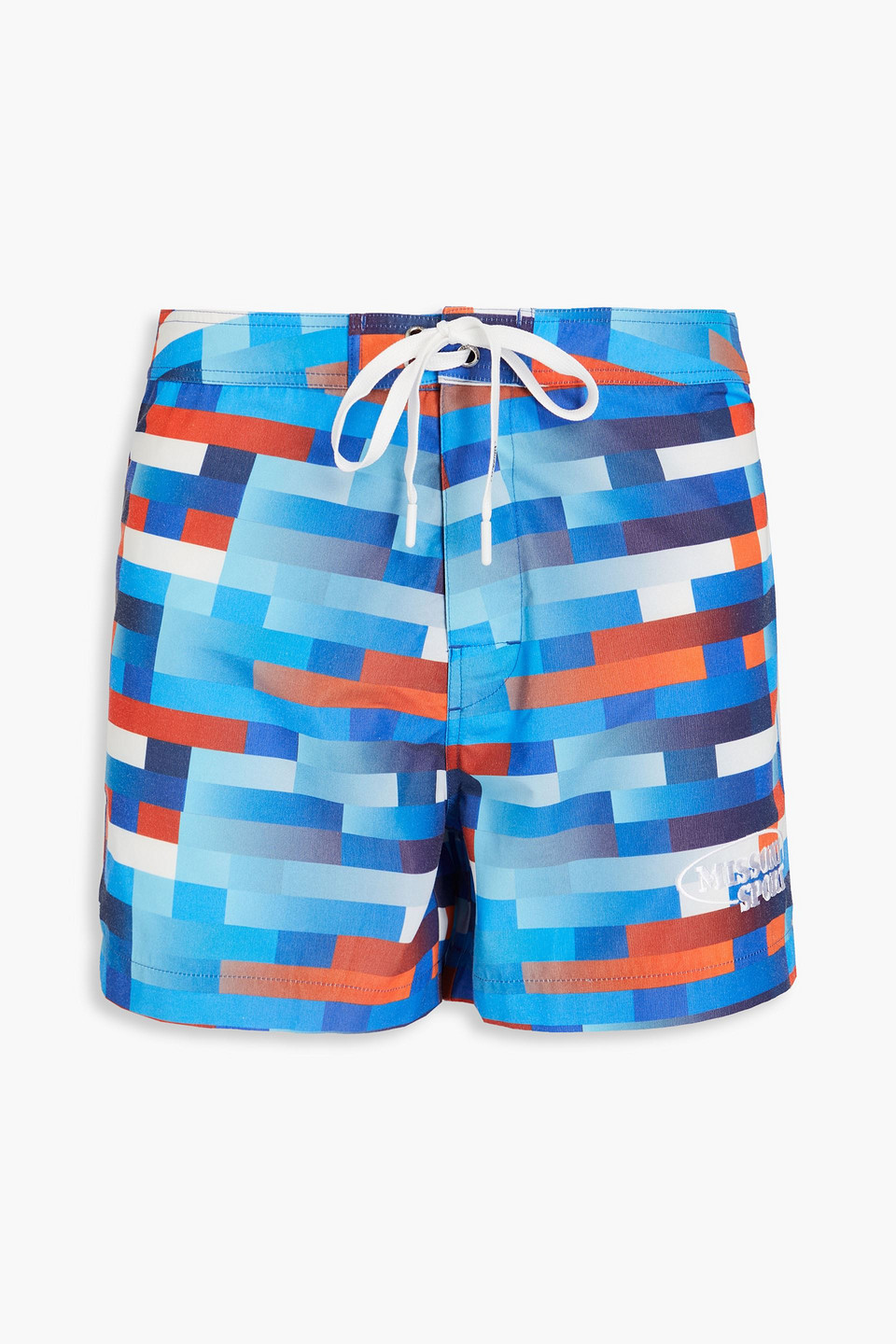 Mid-length printed swim shorts