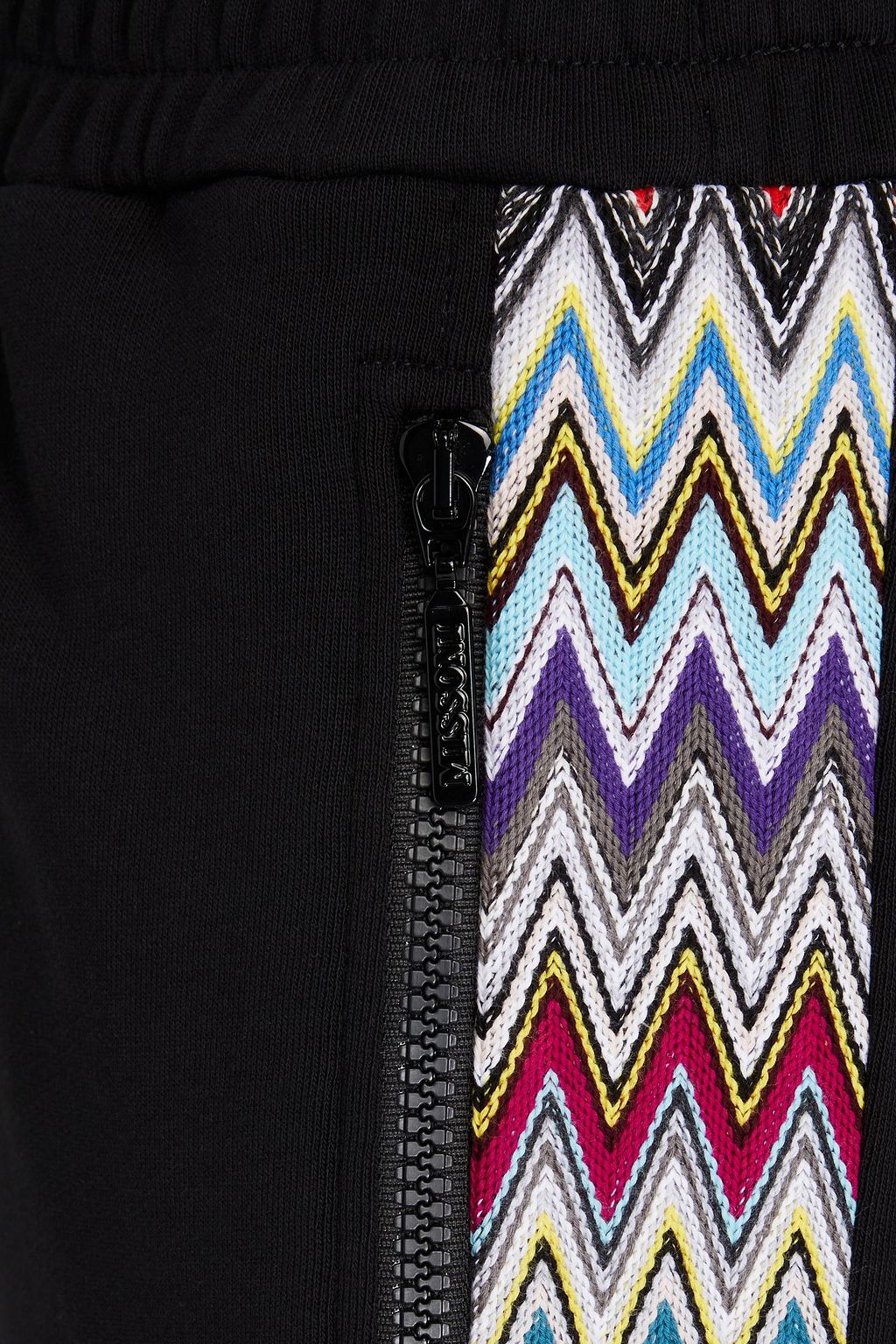 MISSONI Crochet-trimmed French cotton-terry sweatpants