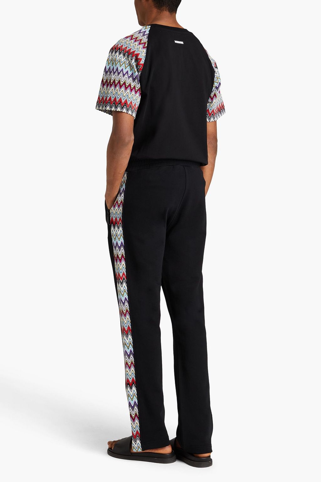 MISSONI Crochet-trimmed French cotton-terry sweatpants