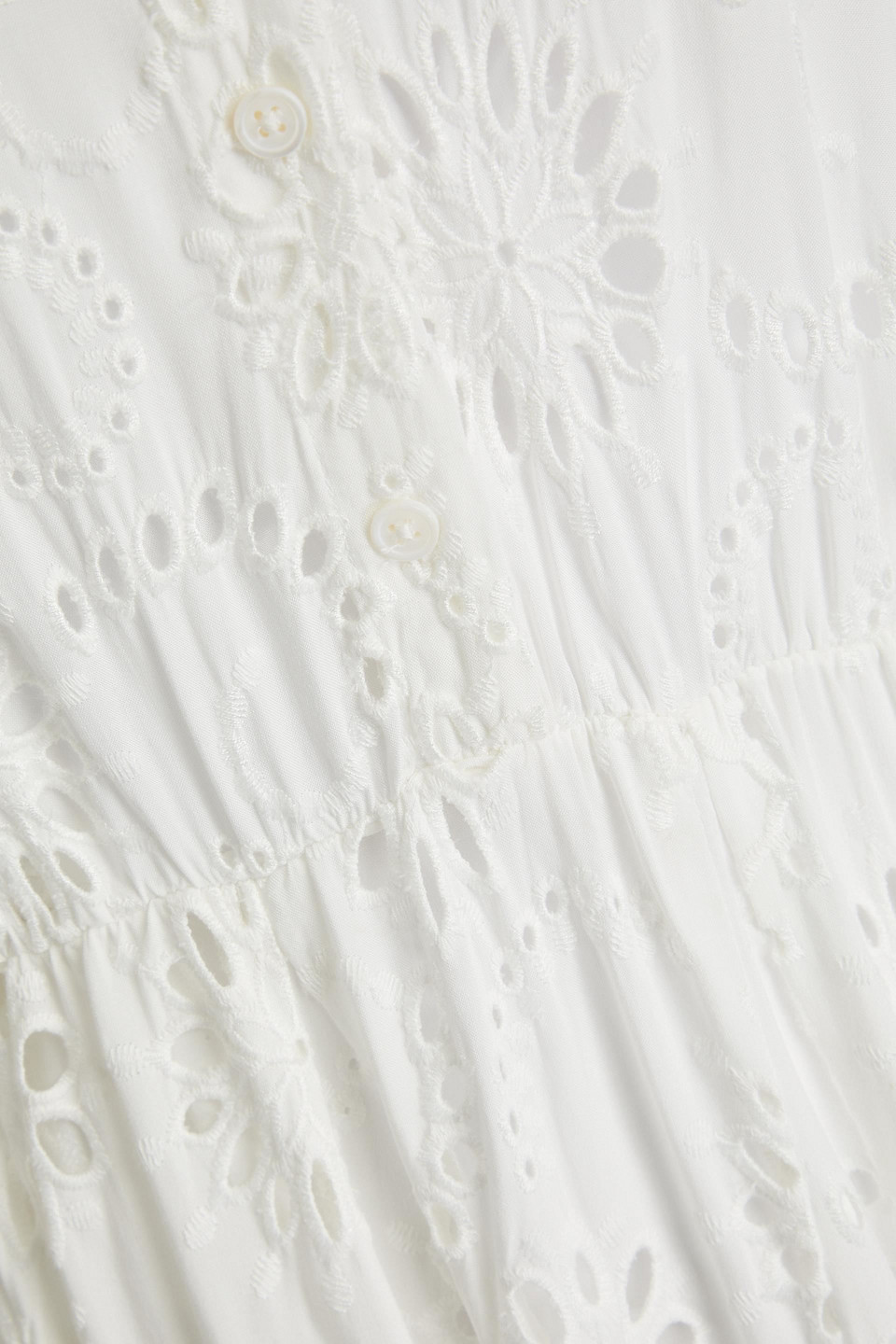 Maje Minikleid Mit Lochstickerei In Weiss