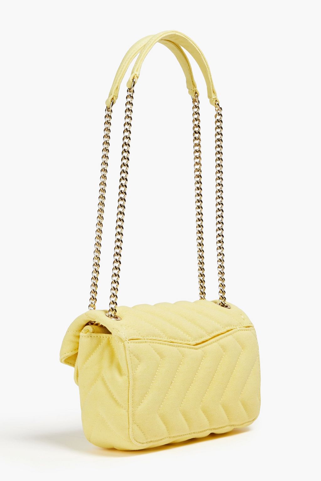 SANDRO Quilted canvas shoulder bag THE