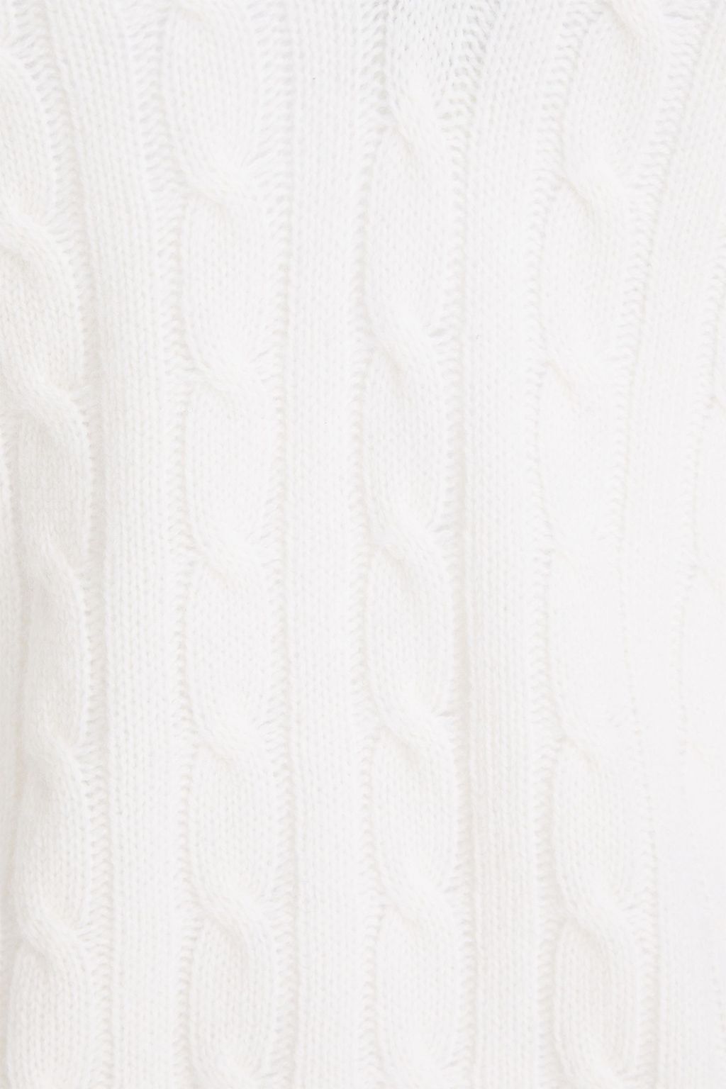 SANDRO Embroidered cable-knit wool and cashmere-blend sweater