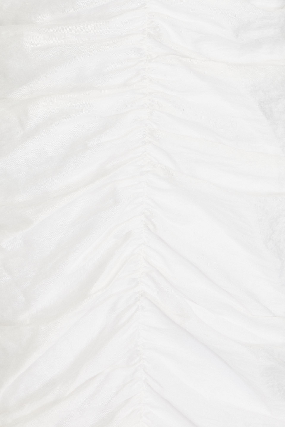 Sandro Ruched Crinkled Twill Mini Dress In White
