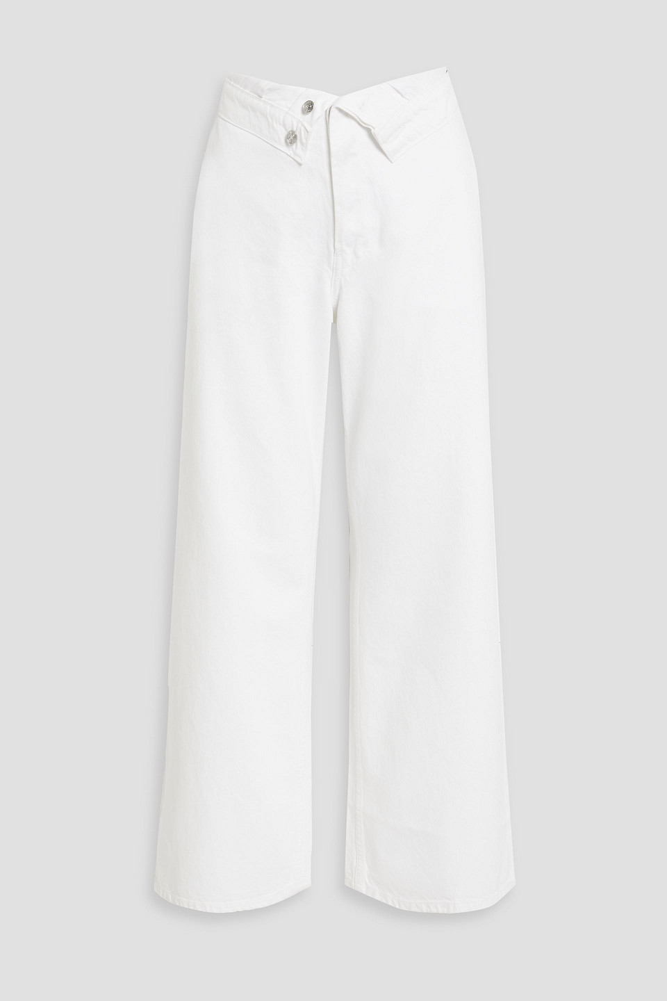 Eb Denim Madison High-rise Wide-leg Jeans In White