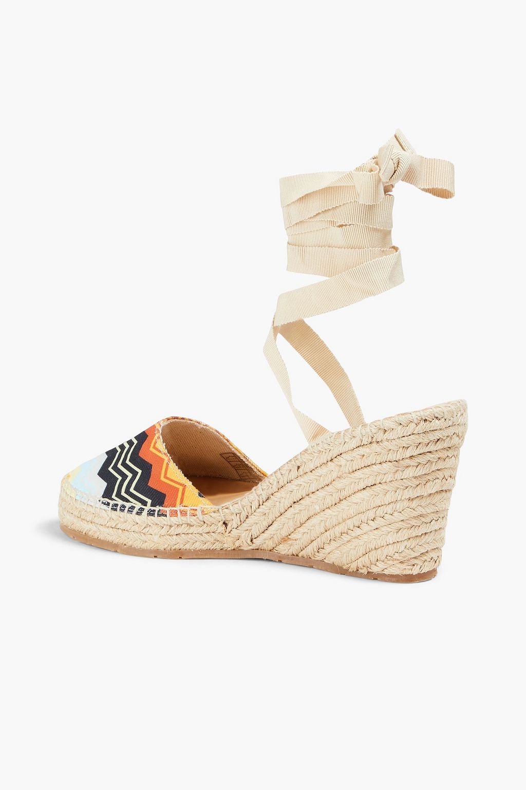 MISSONI حذاء إسبادريل بكعب متصل من الكانفاس مزين بطبعات